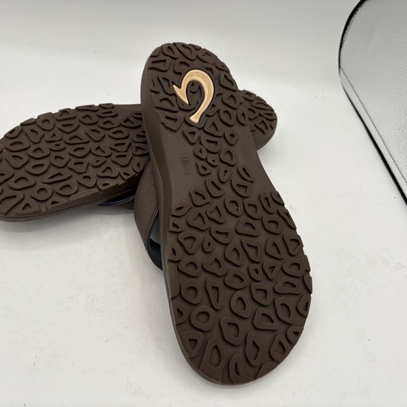 Olukai 'Ohana Makai Flip Flop Thong Slide Beach Sandal Dark Wood Mens Size 13 - Picture 3 of 6